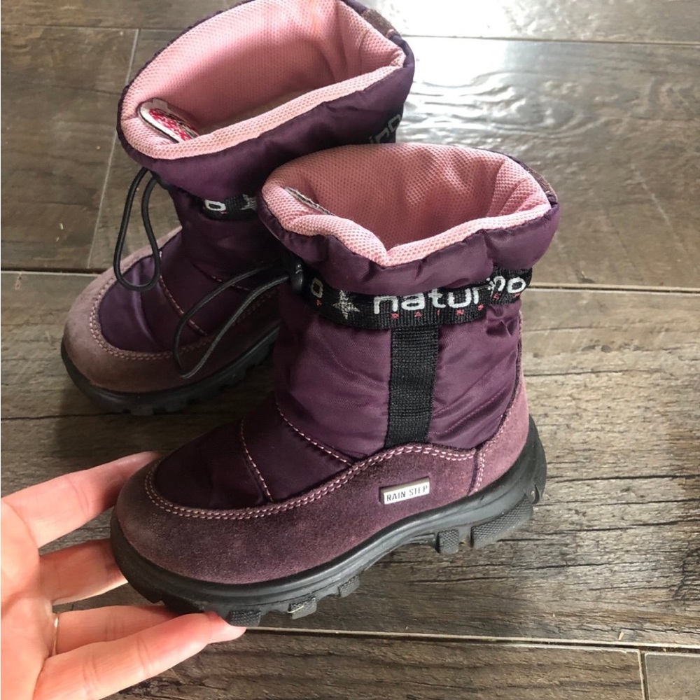 Naturino Purple and Pink Kids Winter Boots